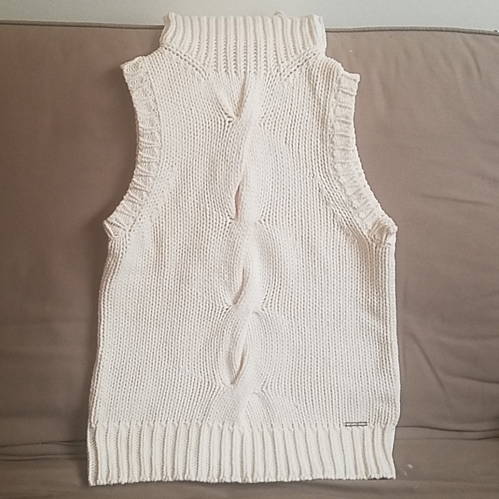 Michael Kors sleeveless cable knit sweater
